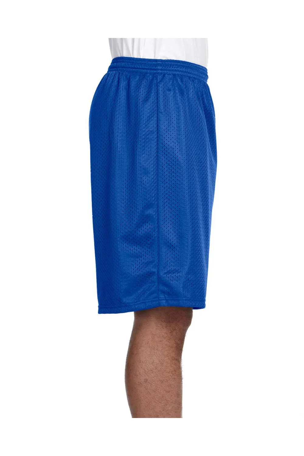 A4 Mens Moisture Wicking Tricot Mesh Shorts - Royal Blue