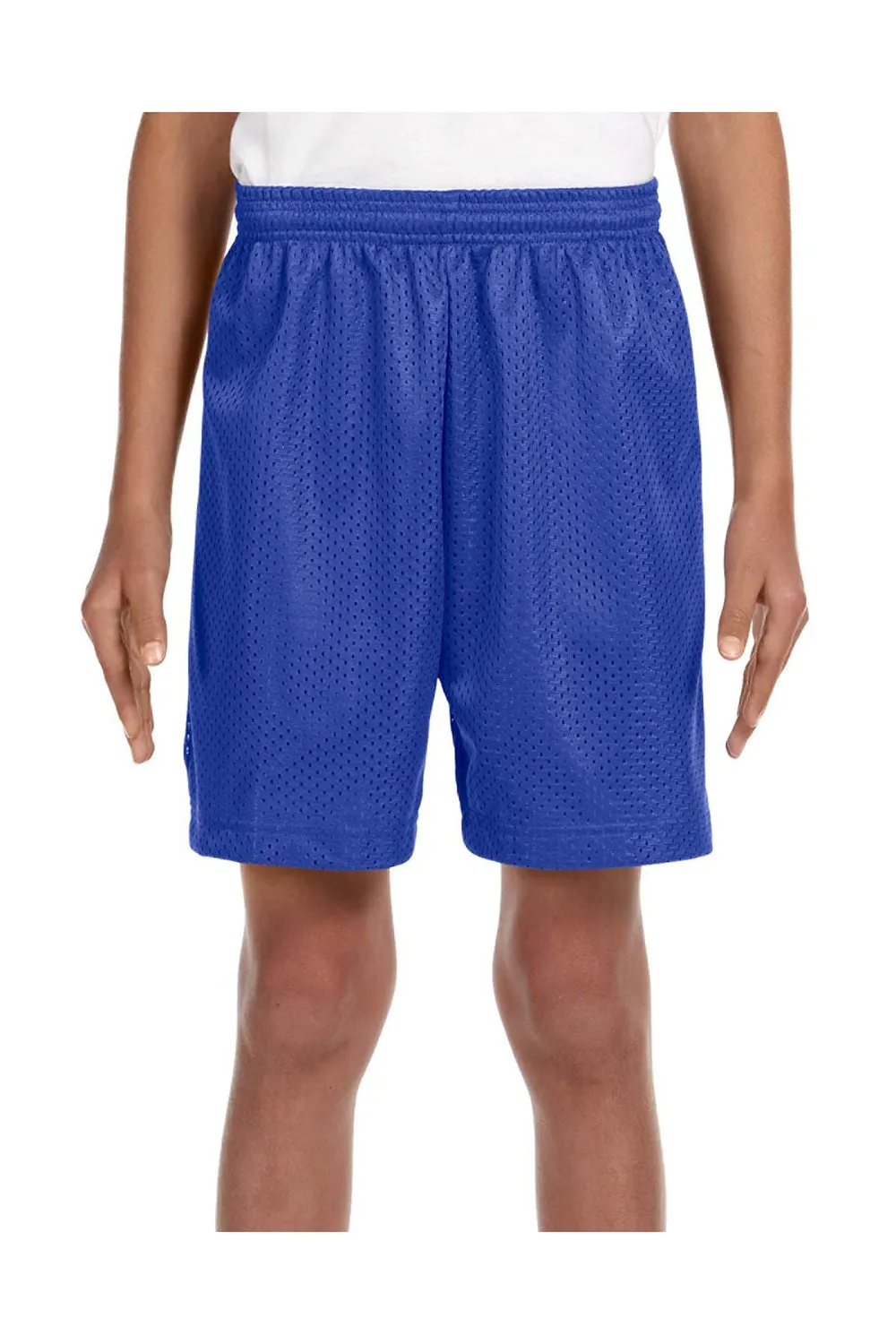 A4 Youth Moisture Wicking Mesh Shorts - Royal Blue