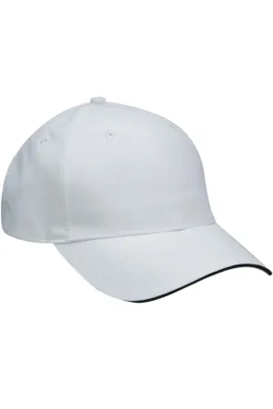 Adams Mens Performer Moisture Wicking Adjustable Hat - White/Black