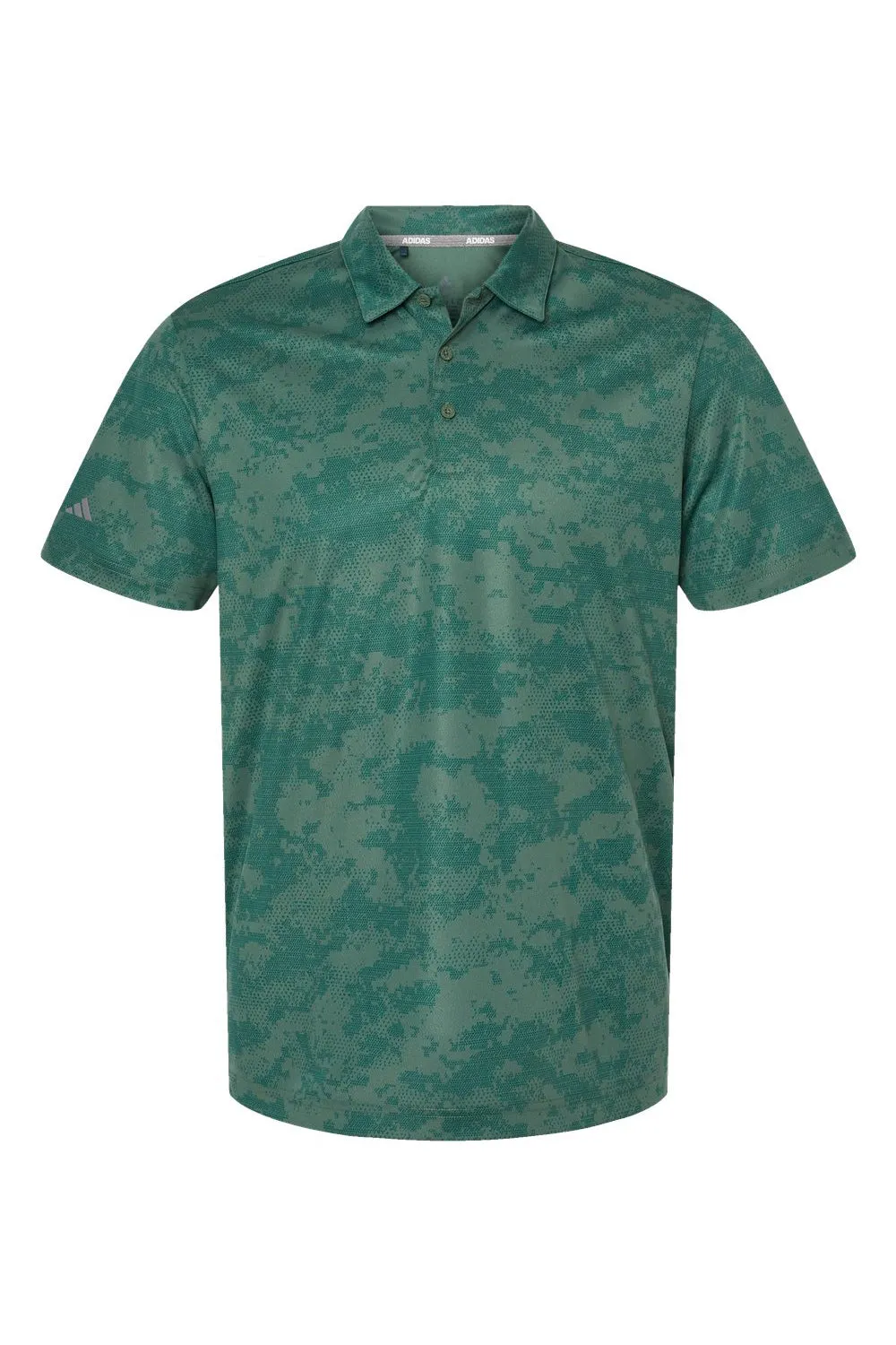 Adidas Mens Camo Moisture Wicking Short Sleeve Polo Shirt - Green Oxide - NEW