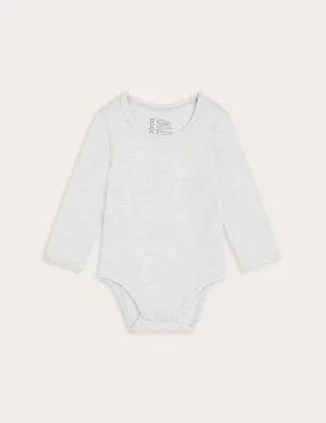 Baby Long Sleeve Bodysuit - Heather Grey