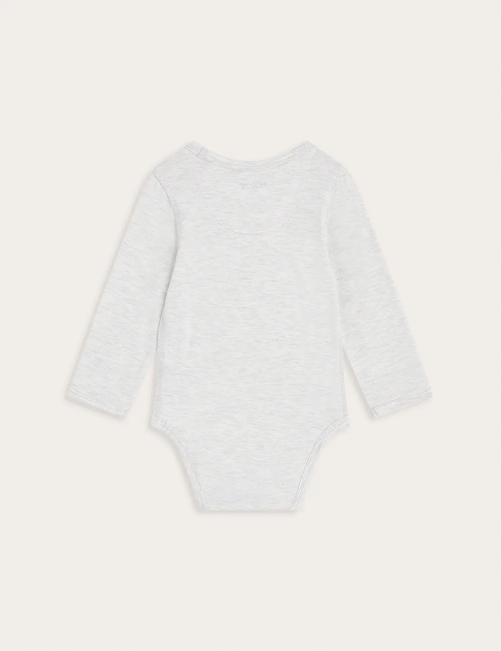 Baby Long Sleeve Bodysuit - Heather Grey