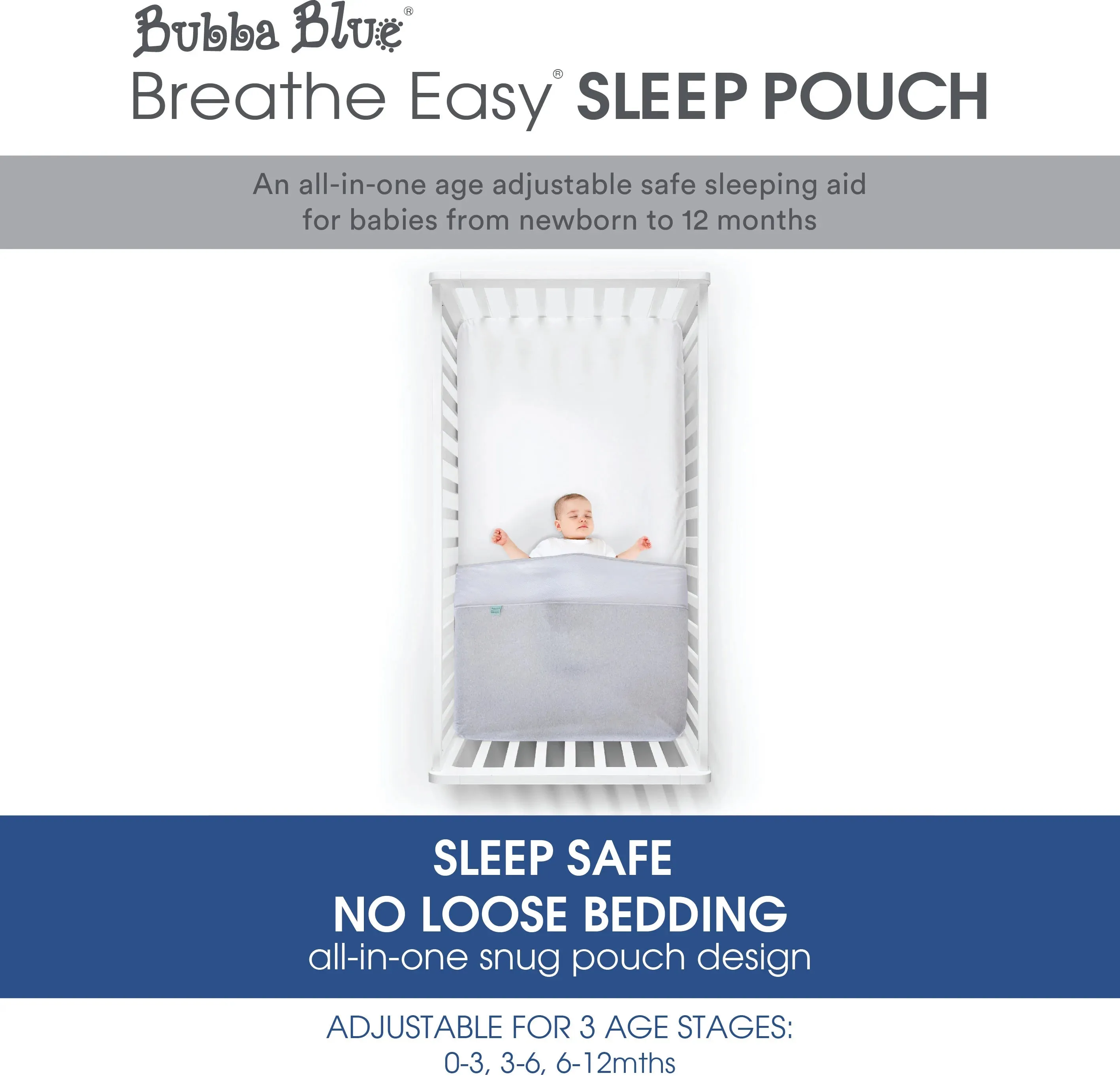 Bubba Blue Breathe Easy Sleep Pouch 0.2Tog