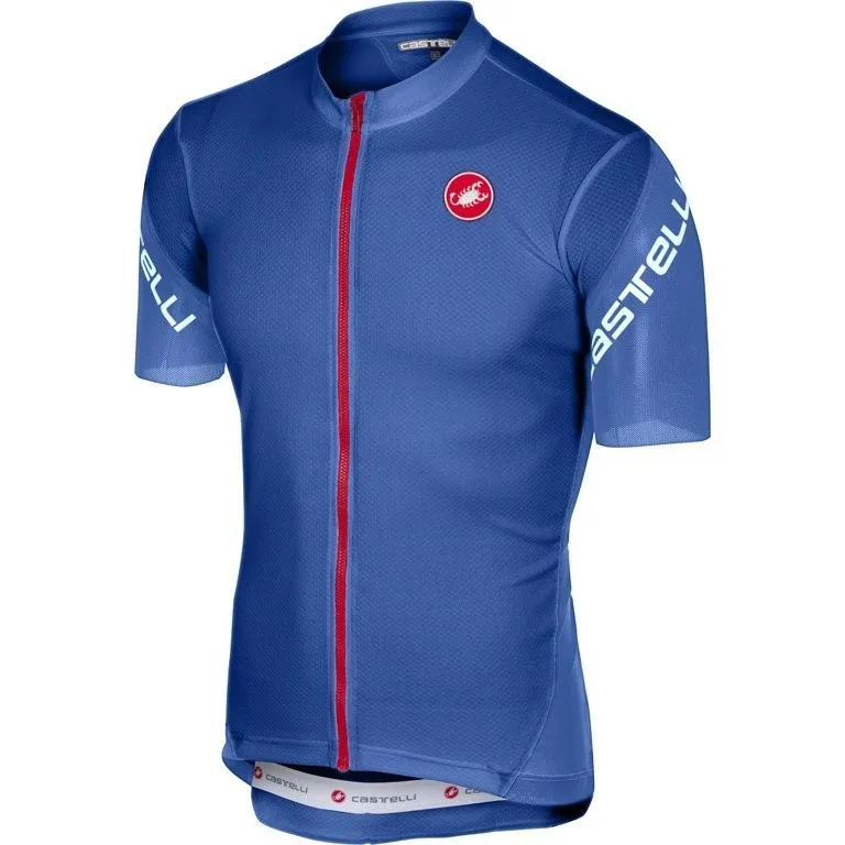 Castelli Entrata 3 FZ Jersey - Surf Blue