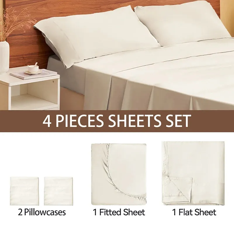 Comfort Bamboo Bed Sheet Set - Silky Soft, Cooling, and Eco-Friendly