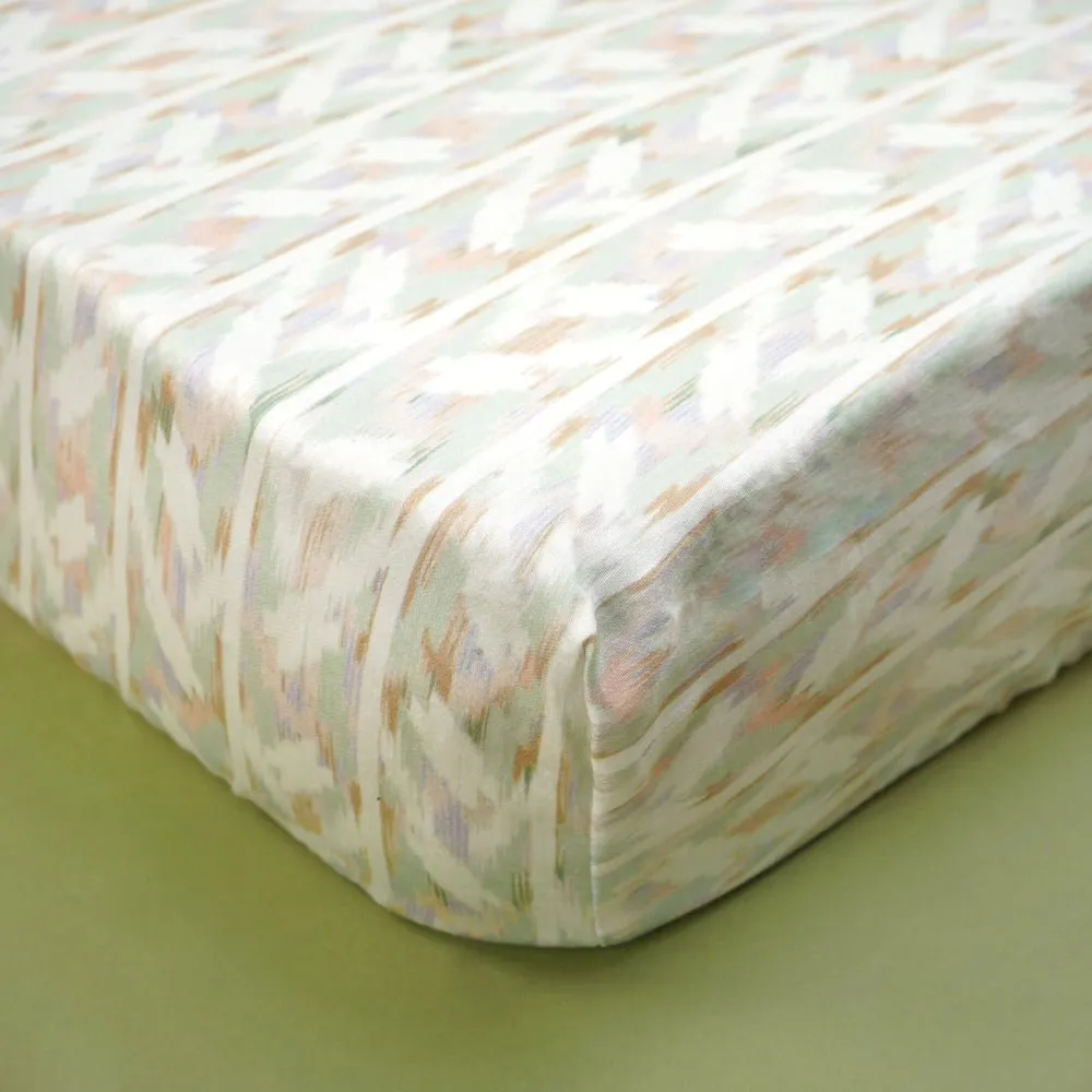 Fancy Fluff Organic Cot Fitted Sheet- Woodland