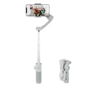 FeiyuTech VB4 3-Axis Smartphone Stabilizer with Face Tracking, Selfie Stick for iPhone 15/Samsung