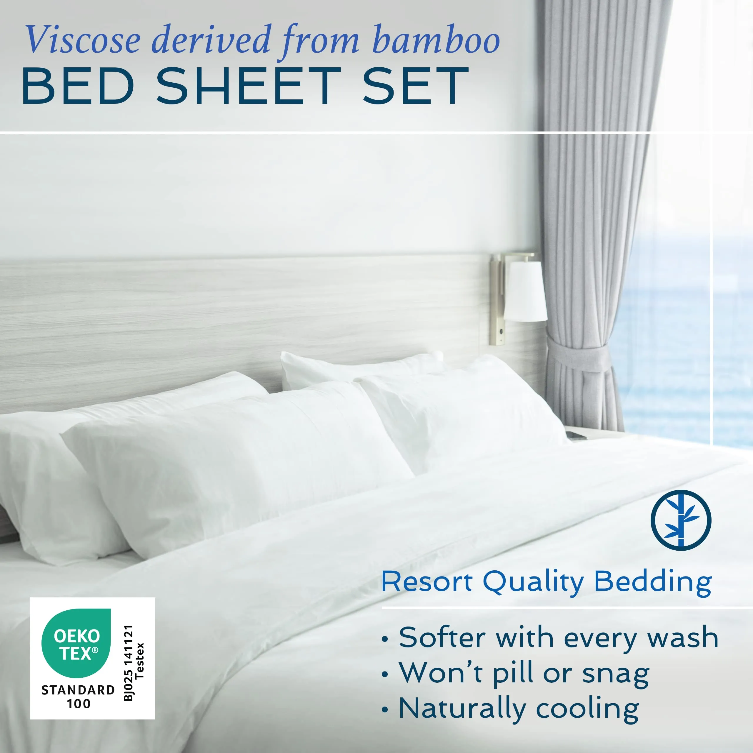 Hotel Sheets Direct 100% Bamboo Bed Sheet Set (King, Sand)