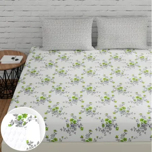 Huesland by Ahmedabad Cotton 144 TC Fitted Double Bedsheet Cotton with 2 Pillow Covers | 5ft x 6.5ft (GID00124)