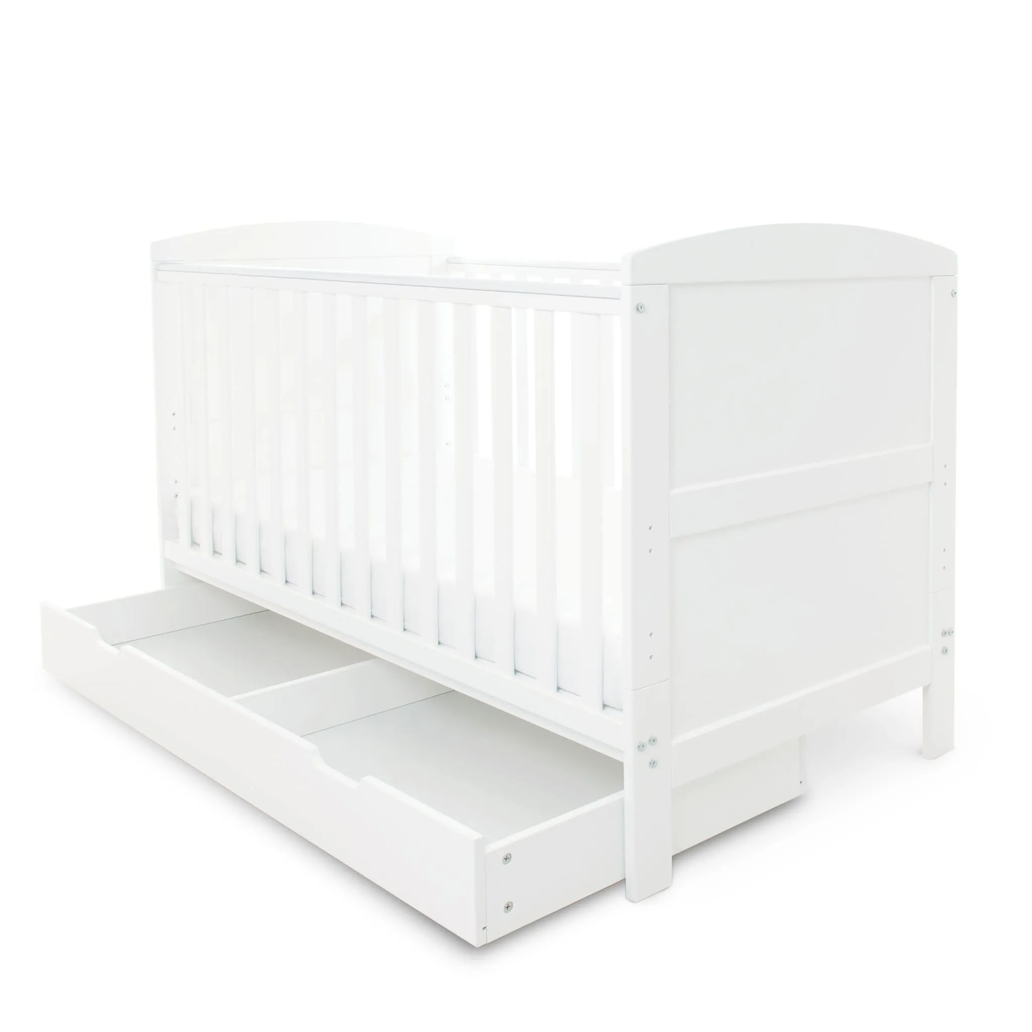 Ickle Bubba Coleby Classic Cot Bed with Under Drawer White