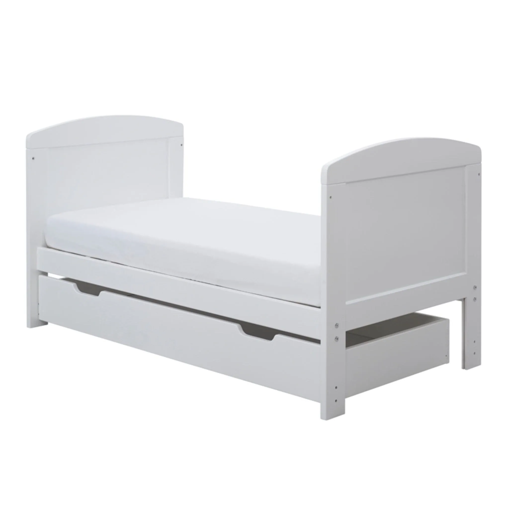 Ickle Bubba Coleby Mini Cot Bed & Under Drawer White