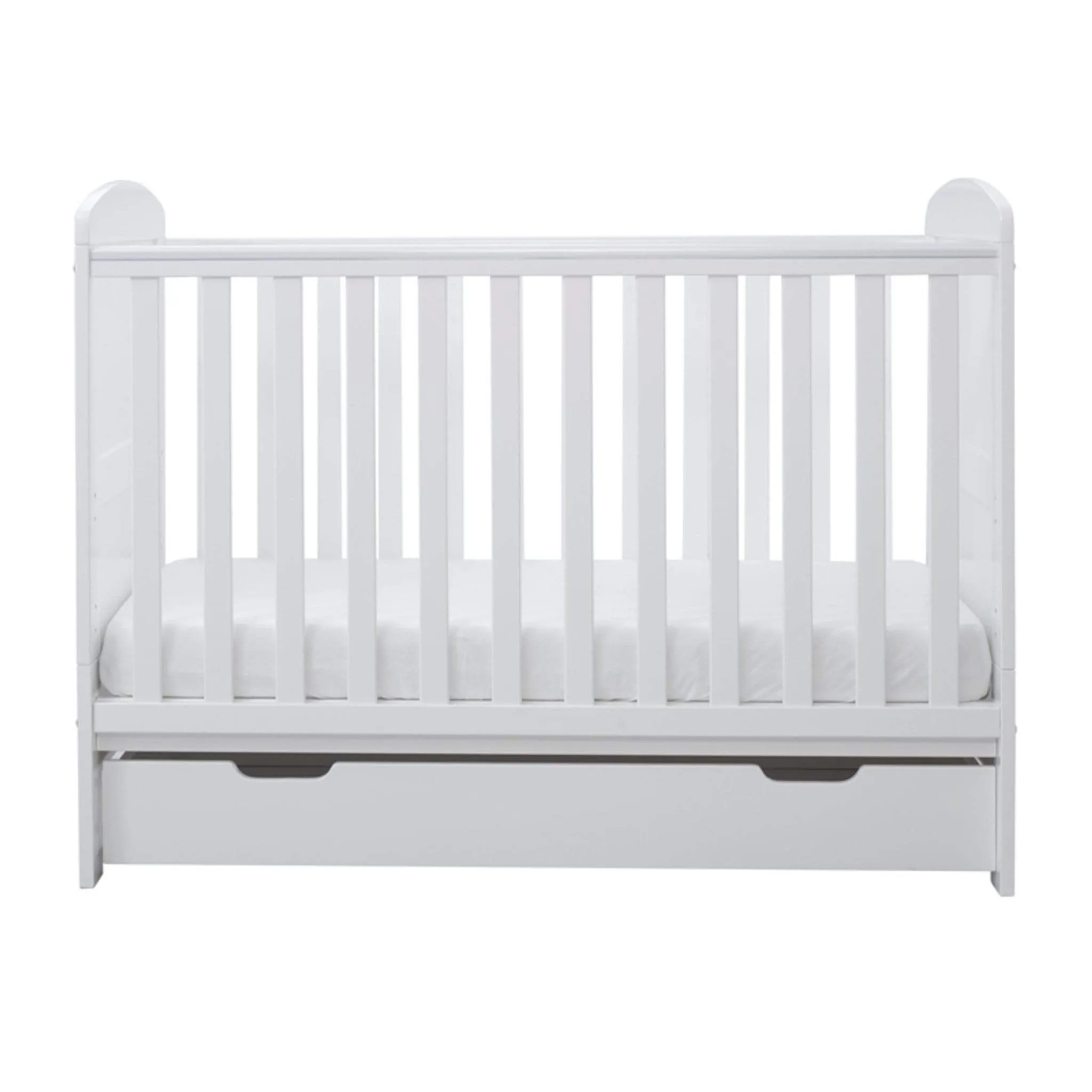 Ickle Bubba Coleby Mini Cot Bed & Under Drawer White