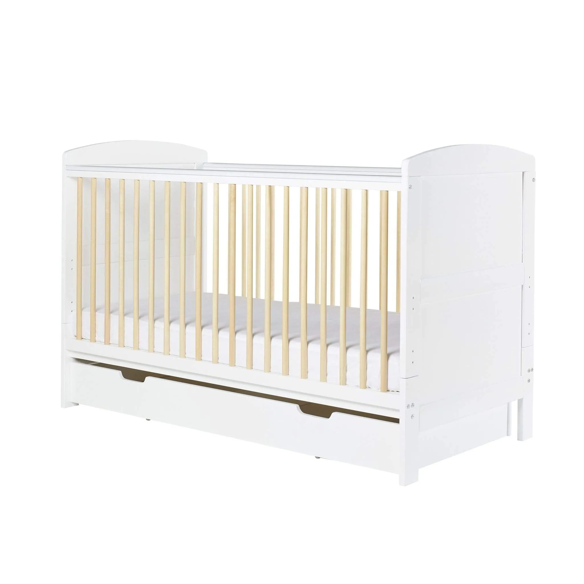 Ickle Bubba Coleby Scandi Classic 2 Piece Furniture Set and Under Drawer White