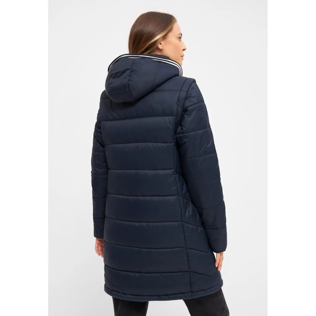 Inez Puffa Coat - Dark Navy