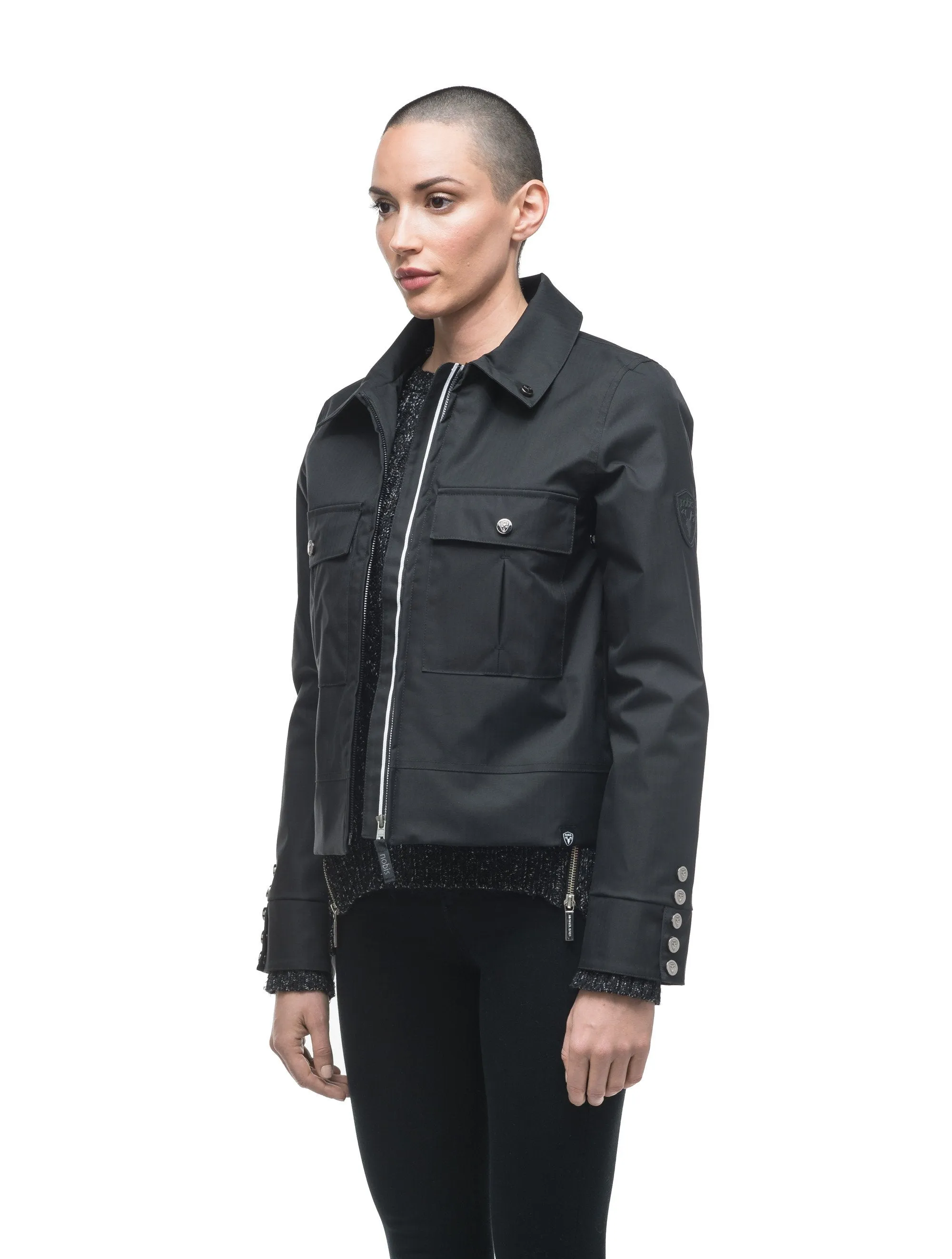 Isabella Women's Military Cropped Jacket