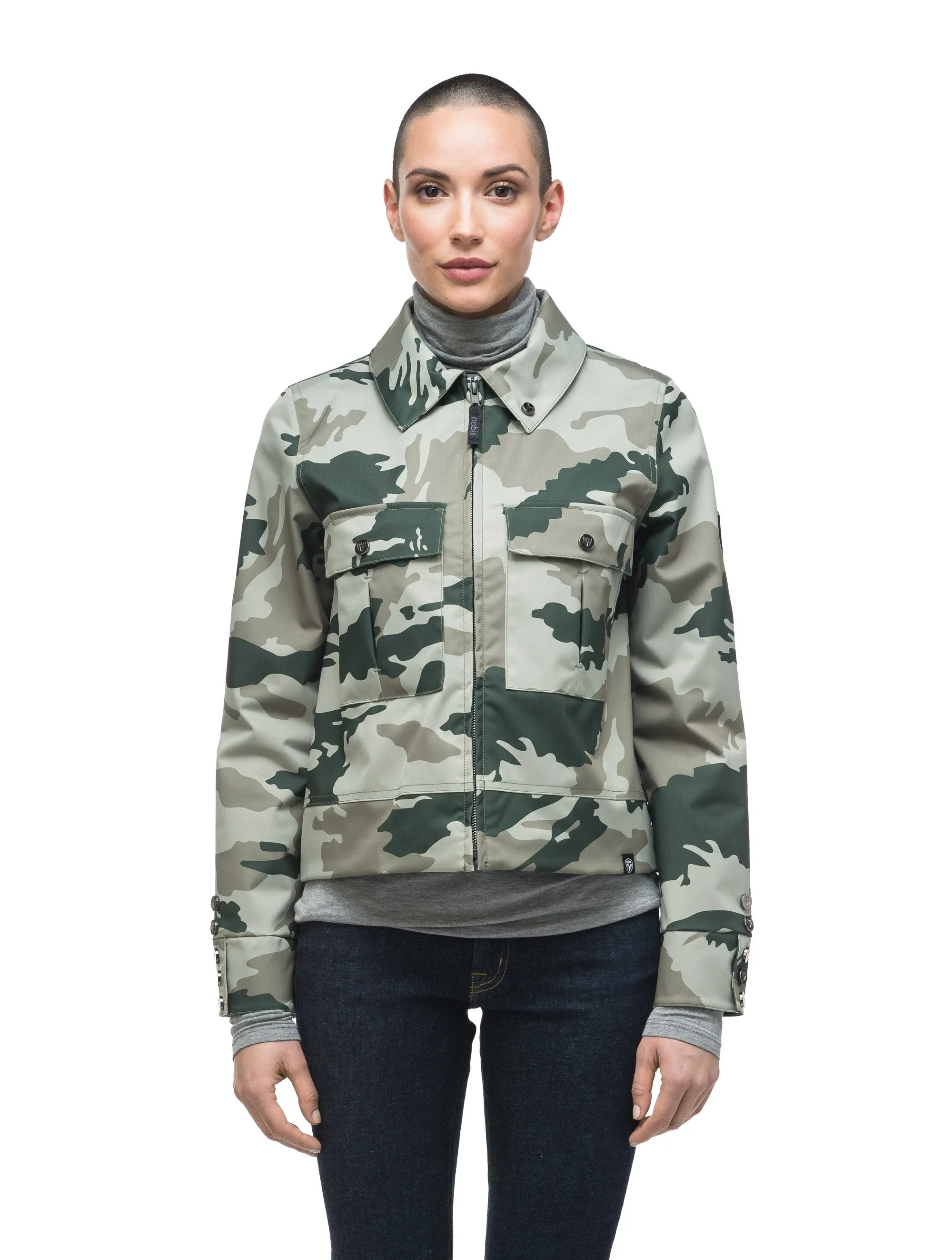 Isabella Women's Military Cropped Jacket