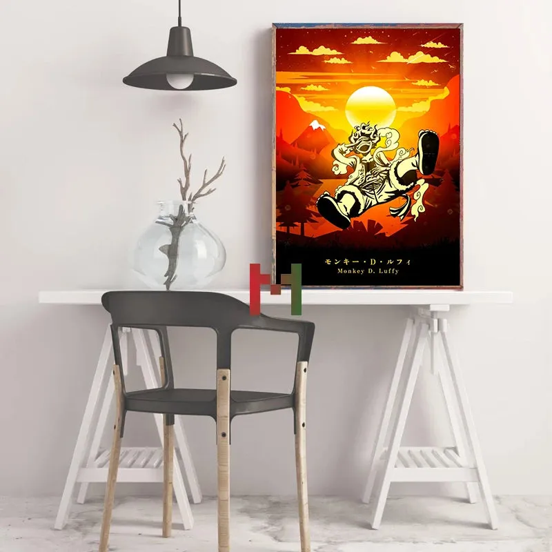 Luffy 5th Gear Anime Character Print Canvas Poster Painting