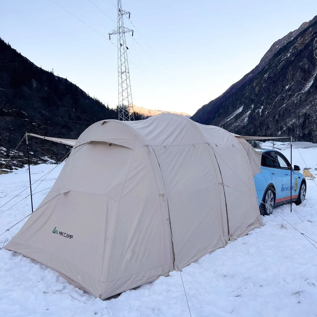 MKCAMP™ Electric Car Tail Double-room Cotton Inflatable Camping Tent SUV Model Y/X/3  Tent