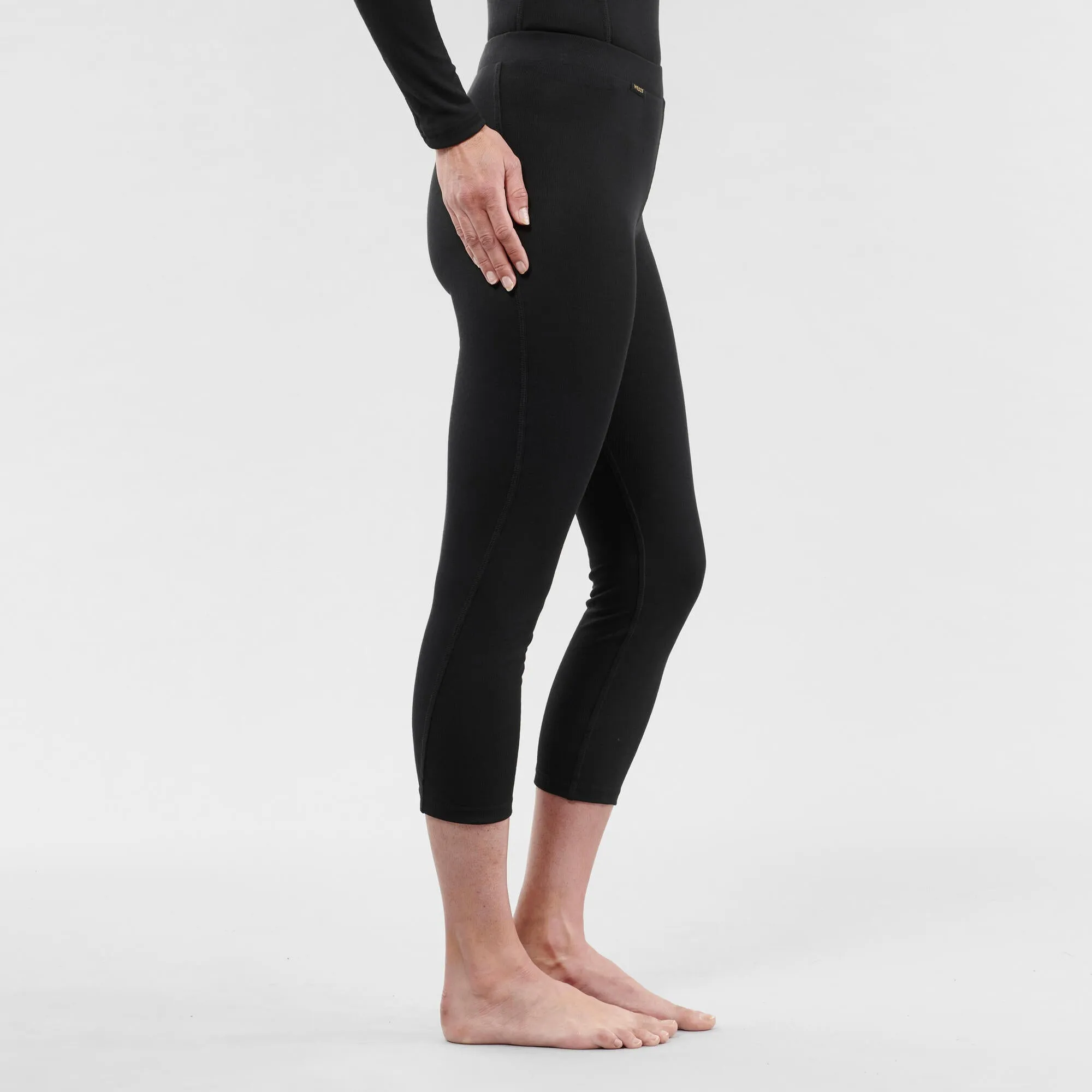 Wedze WOMEN'S SKI BASE LAYER BOTTOM - BL 100 - BLACK