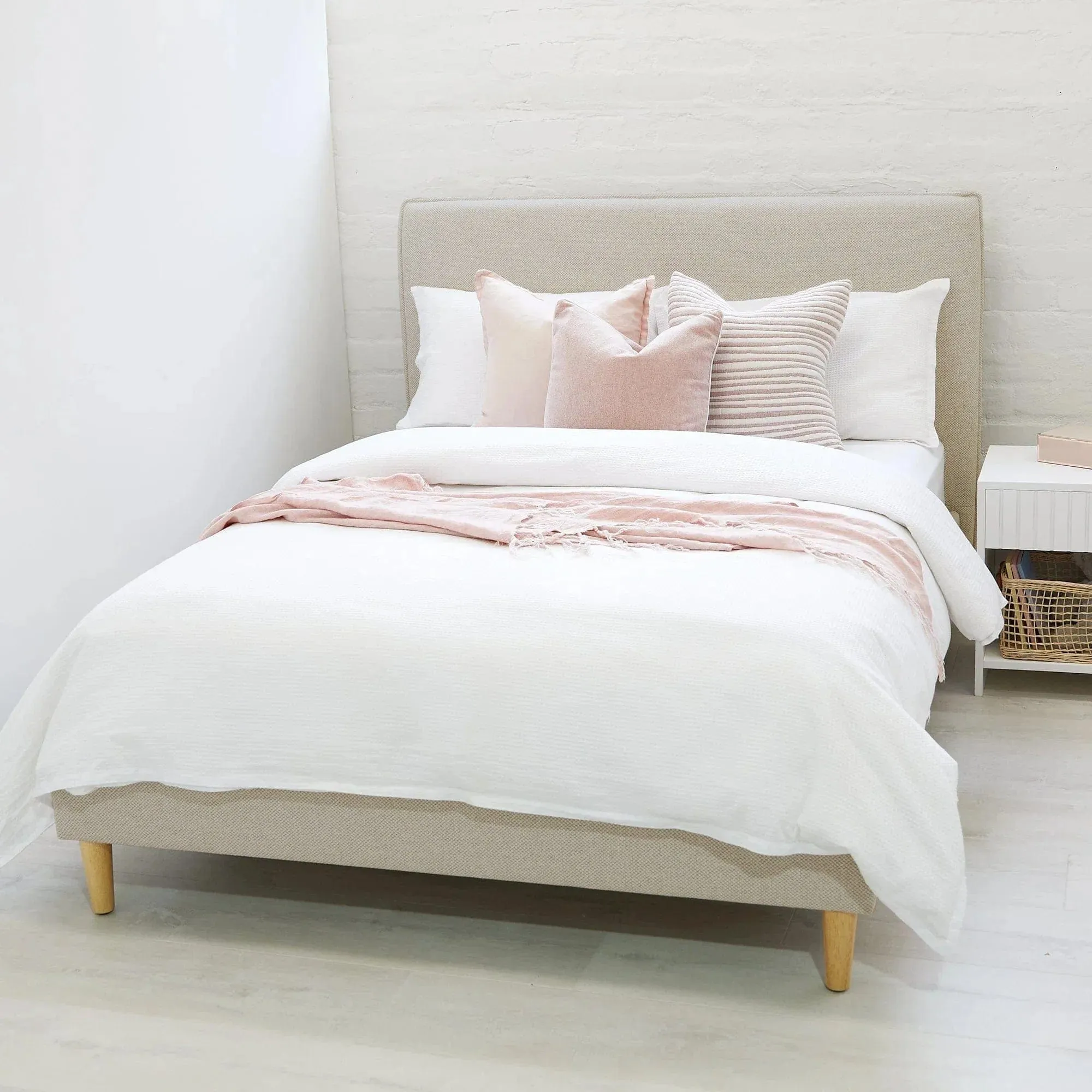 Willow Upholstered Bed Biscotti