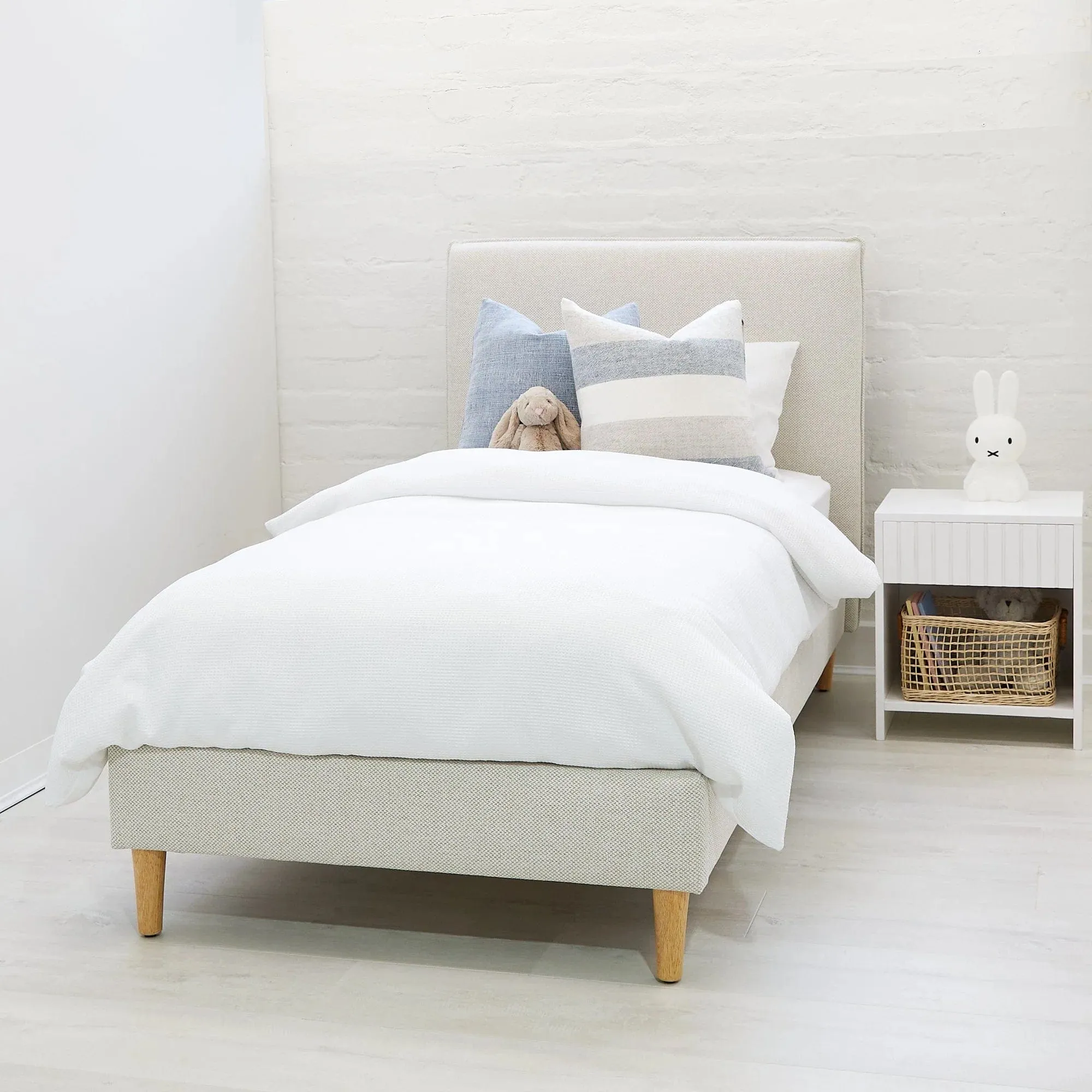 Willow Upholstered Bed Nordic Latte