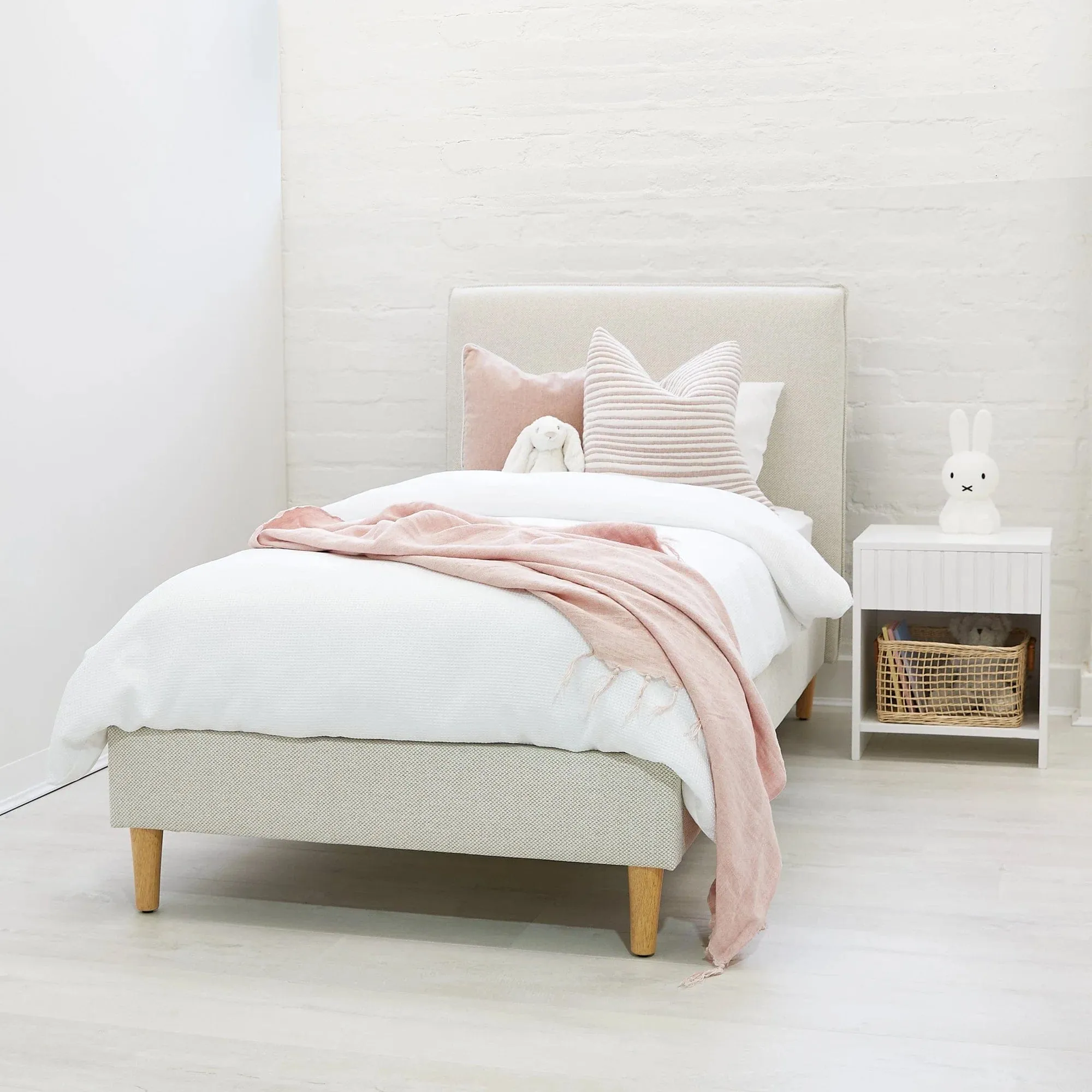 Willow Upholstered Bed Nordic Latte