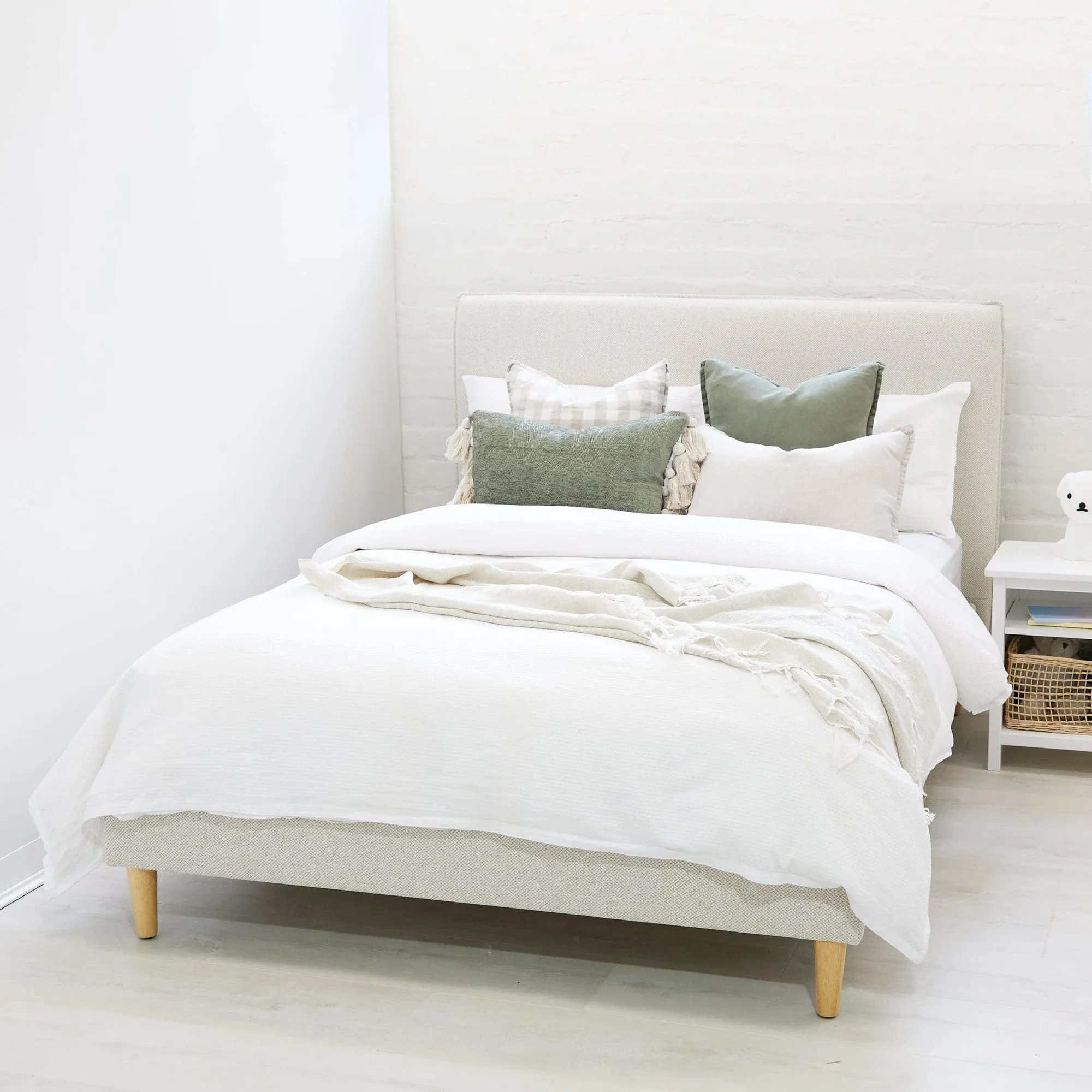 Willow Upholstered Bed Nordic Latte