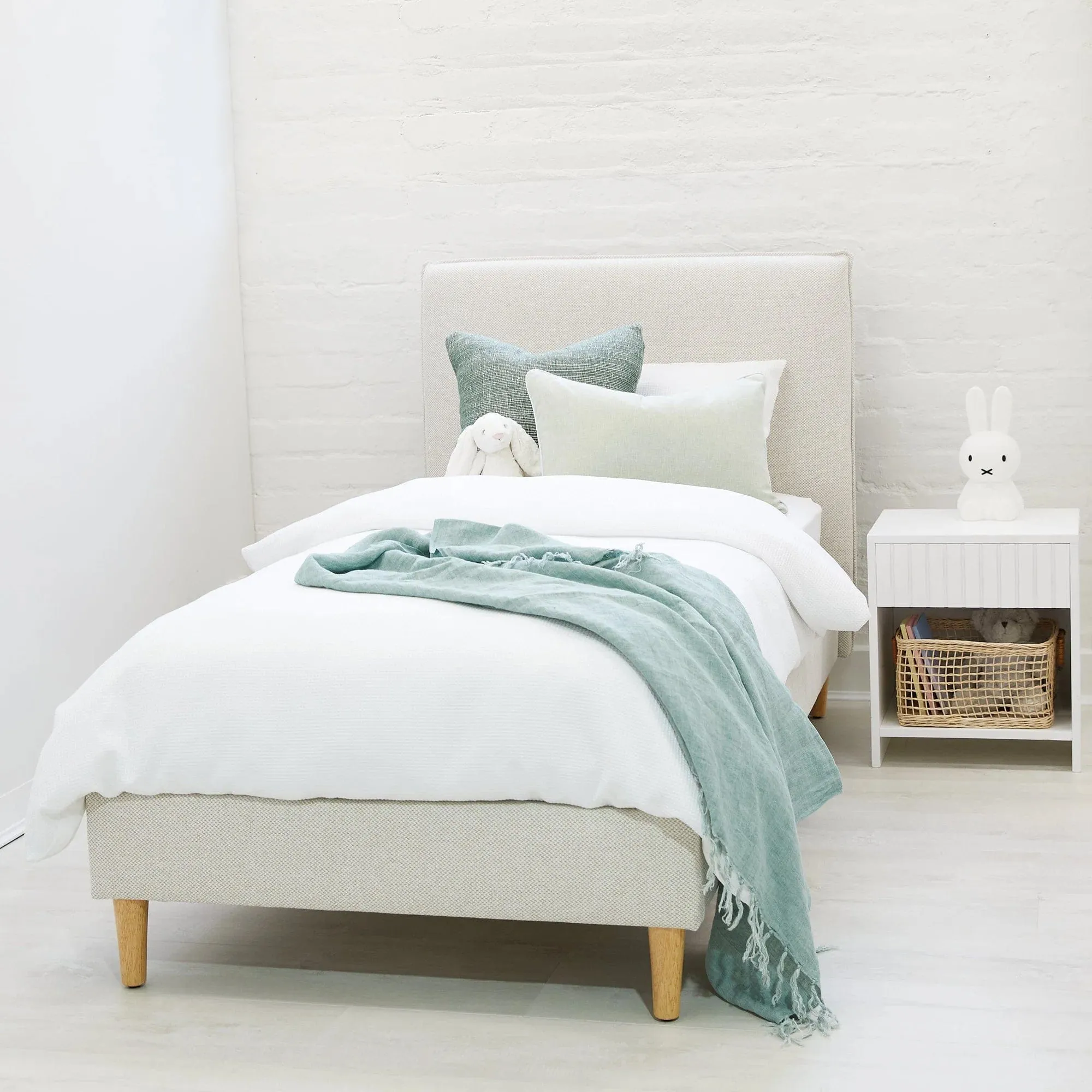 Willow Upholstered Bed Nordic Latte