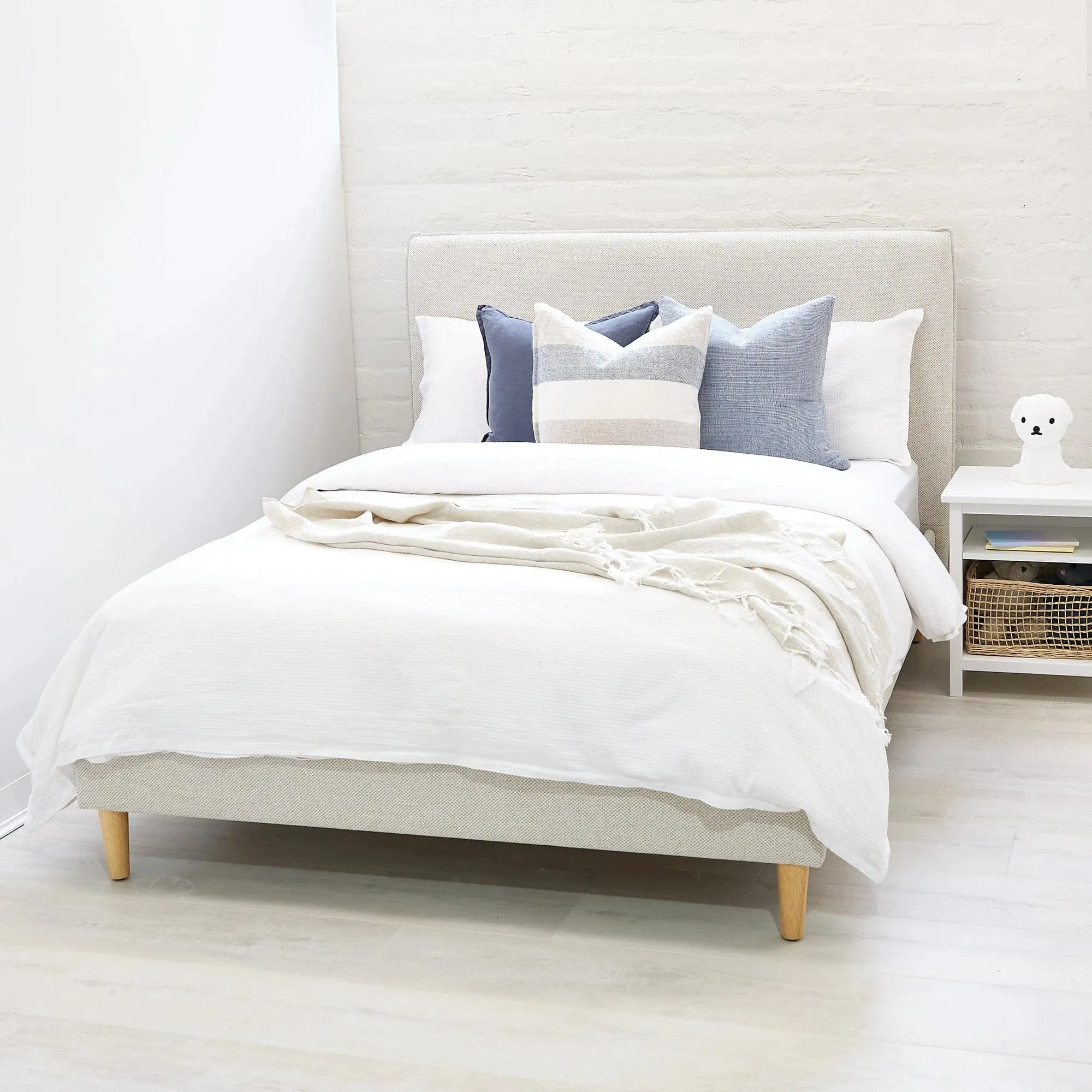 Willow Upholstered Bed Nordic Latte