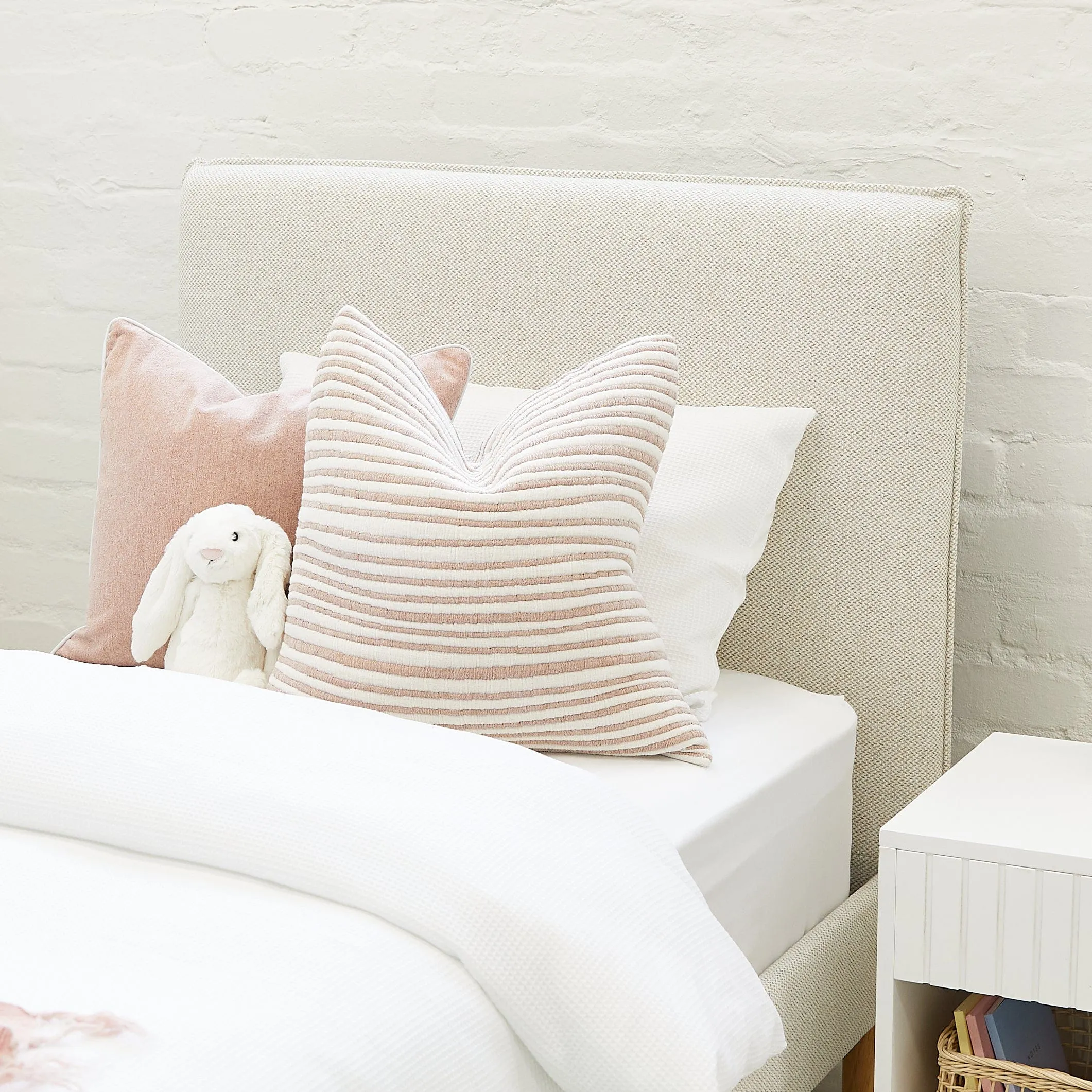 Willow Upholstered Bed Nordic Latte